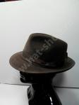 Шляпа Duplex из пухового велюра тёмно-коричневая
