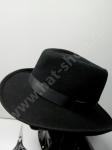 Шляпа полуковбой из фетра чёрная