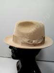 Шляпа Duplex из пухового велюра бежевая