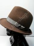 Шляпа из фетра коричневая