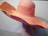 Шляпка с большими полями из хлопка оранжевая